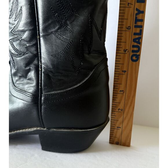 Justin L4903 Black London Calf Snip Toe Western Riding Ranch Classic Boot 8.5B main image 6